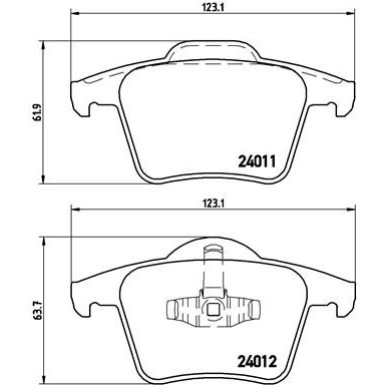 BREMBO Bremsklötze HA | VOLVO XC90 02-14 | P 86 019