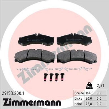 ZIMMERMANN Bremsbeläge ZIMMERMANN Bremsbeläge