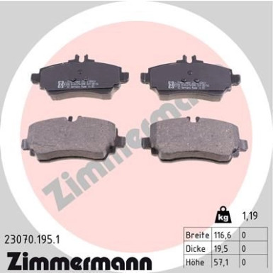 ZIMMERMANN Bremsbeläge