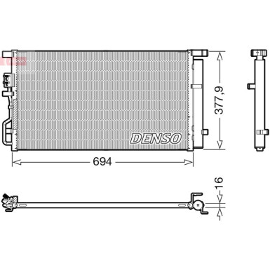 Denso | Kondensator, Klimaanlage DCN41019