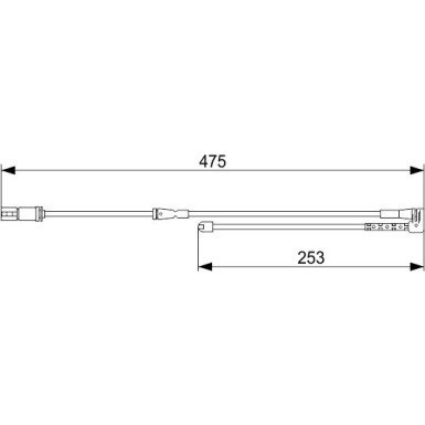 1 987 473 548 Warnkontakt, Bremsbelagverschleiß 1 987 473 548 Warnkontakt, Bremsbelagverschleiß