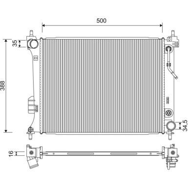 VALEO Motorkühler | 701254