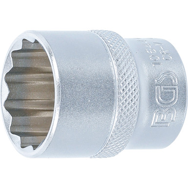BGS Steckschlüssel-Einsatz Zwölfkant | Antrieb Innenvierkant 12,5 mm (1/2"""") | SW 24 mm | 10644