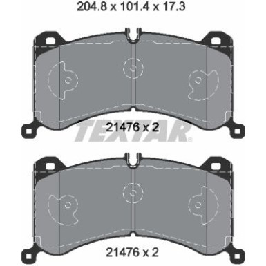 BREMSBELAGSATZ, SCHEIBENBREMSE | 2147601 BREMSBELAGSATZ, SCHEIBENBREMSE | 2147601