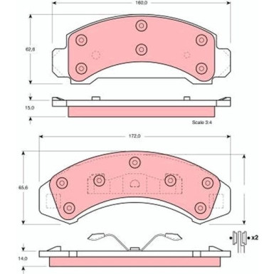 TRW Bremsbeläge GDB4013 TRW Bremsbeläge GDB4013