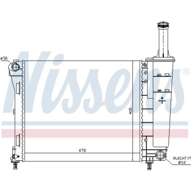 Wasserkühler PKW | FIAT 500 1.2i 07 | 61936