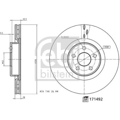 FEBI BILSTEIN Bremsscheibe 171492