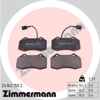 ZIMMERMANN Bremsbeläge 24162.150.2