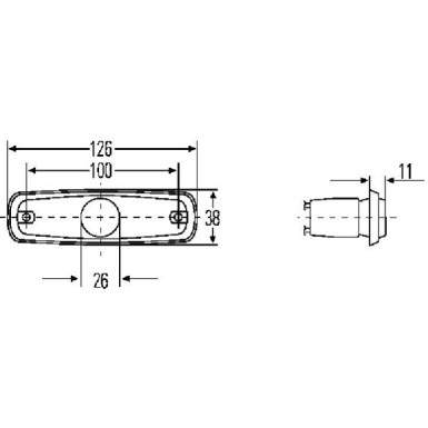 HELLA Seitenlicht 2PS962964-031 HELLA Seitenlicht 2PS962964-031
