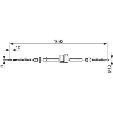 Handbremsseil li | AUDI 100,A6 Quattro 90-97 | 1987477813