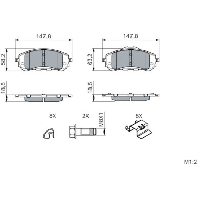 Bremsklötze | PEUGEOT | 0 986 494 714