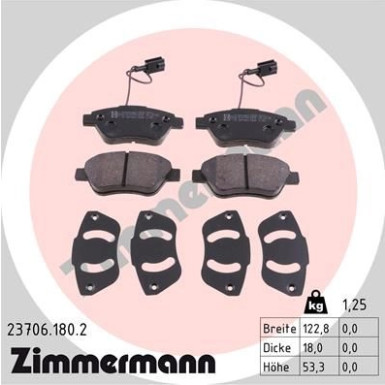 ZIMMERMANN Bremsbeläge