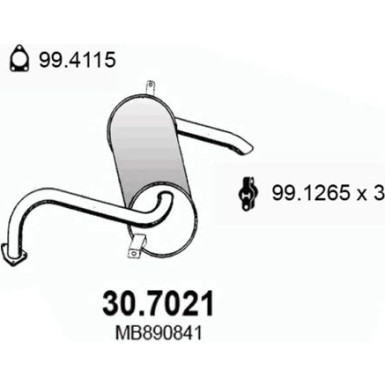 Endschalldämpfer | MITSUBISHI Pajero 99 | 30.7021