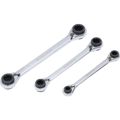 BGS Ratschen-Ringschlüssel-Satz 4-in-1 SW 8 x 9 - 18 x 19 mm BGS Do it yourself 6837