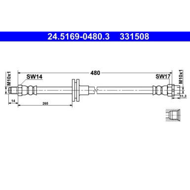 Bremsschlauch | 24.5169-0480.3