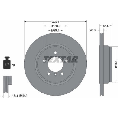 Bremsscheibe Bmw T. E60/E65 PRO 92123103