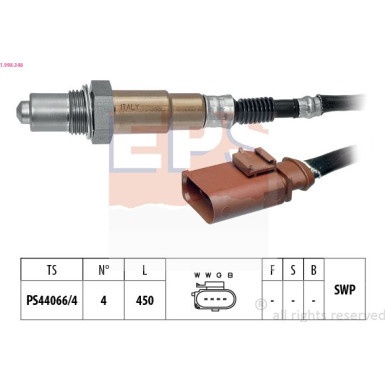 Lambdasonde Made in Italy - OE Equivalent 1.998.348