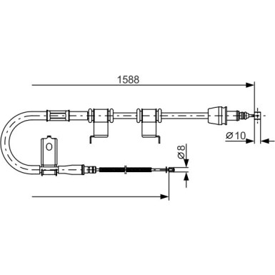 Handbremsseil re | KIA Rio,HYUNDAI Accent | 1987482359