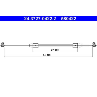 24.3727-0422.2 Seilzug, Feststellbremse