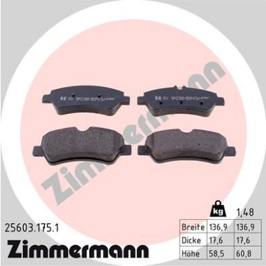ZIMMERMANN Bremsbeläge