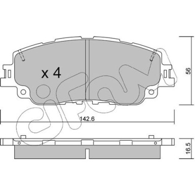 CIFAM Bremsbelagsatz, Scheibenbremse | 822-1227-0