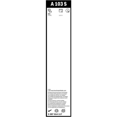 BOSCH | Scheibenwischer Aerotwin A103S | BMW i3 (I01) Hybrid 14 | 3397014117