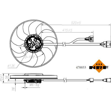 NRF Lüfter, Motorkühlung 470033 NRF Lüfter, Motorkühlung 470033