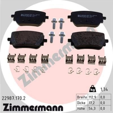 ZIMMERMANN Bremsbeläge ZIMMERMANN Bremsbeläge