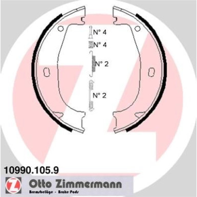 ZIMMERMANN Bremsbacken | 10990.105.9