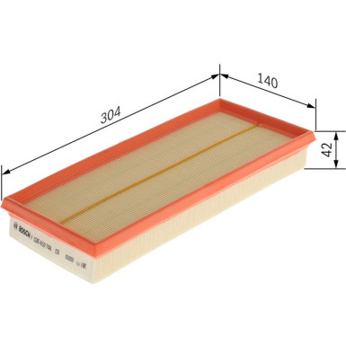 Luftfiltereinsatz | TOYOTA Yaris 10 | F 026 400 746 Luftfiltereinsatz | TOYOTA Yaris 10 | F 026 400 746