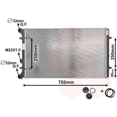 VAN WEZEL Kühler, Motorkühlung VAN WEZEL Kühler, Motorkühlung