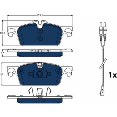 Bremslkötze Electric Blue | PEUGEOT 508,3008 09 | GDB1929BTE Bremslkötze Electric Blue | PEUGEOT 508,3008 09 | GDB1929BTE