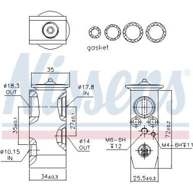 Expansionsventil Nissan X-Trail 01 FIRST FIT 999279