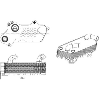 NRF Ölkühler, Motoröl 31828 EASY FIT