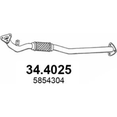 Abgasrohr | OPEL Astra,Zafira 04 | 34.4025
