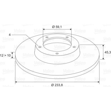 VALEO Bremsscheibe 186300 VALEO Bremsscheibe 186300