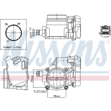 NISSENS Drosselklappenstutzen 955116 FIRST FIT