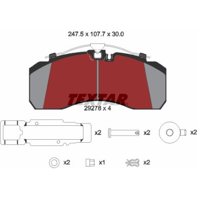 Bremsbelagsatz Iveco P. /T. Eurocargo/Stralis 00 | 2927801