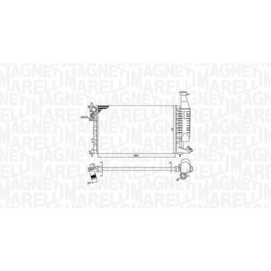 MAGNETI MARELLI Kühler, Motorkühlung 350213186400