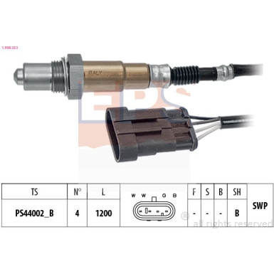 Lambdasonde Made in Italy - OE Equivalent 1.998.353