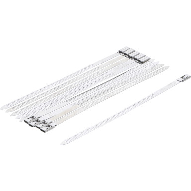 BGS Kabelbinder-Sortiment Edelstahl rostfrei 7,0 x 200 mm 10-tlg BGS Do it yourself 80780