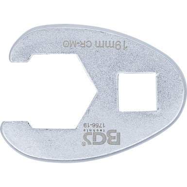 BGS Hahnenfußschlüssel | Antrieb Innenvierkant 10 mm (3/8"""") | SW 19 mm | 1756-19