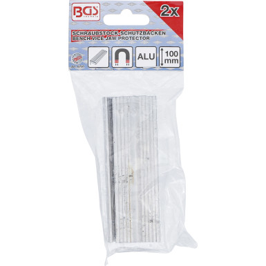 BGS Schraubstock-Schutzbacken | Aluminium | Breite 100 mm | 2-tlg | 6797
