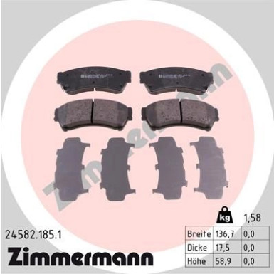 ZIMMERMANN Bremsbeläge ZIMMERMANN Bremsbeläge