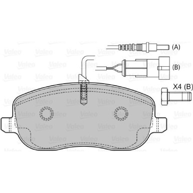 VALEO Bremsbeläge 598553