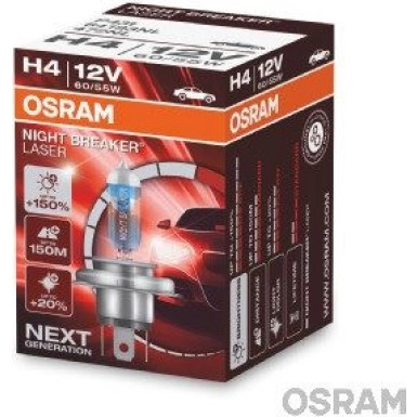 H4 Osram | 12V 60/55W P43T NL | Night Breaker Laser | 64193NL