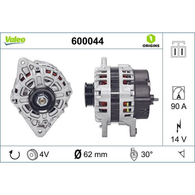 VALEO Generator 600044 Valeo Origins New OE TECHNOLOGIE