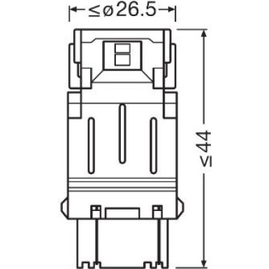 P27/7W Osram | LED Amber 12V | LEDriving | 3157DYP-02B