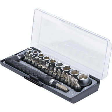 BGS Bit- und Steckschlüssel-/Winkelschrauber-Satz Antrieb 6,3 mm (1/4 ) 26-tlg BGS Do it yourself 20802