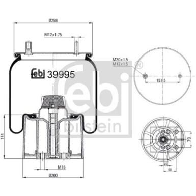 FEBI BILSTEIN Luftfeder | 39995